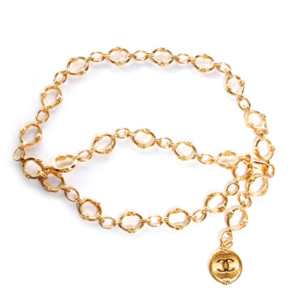 Chanel Metal Chain CC Medallion Belt Gold 1 of 6