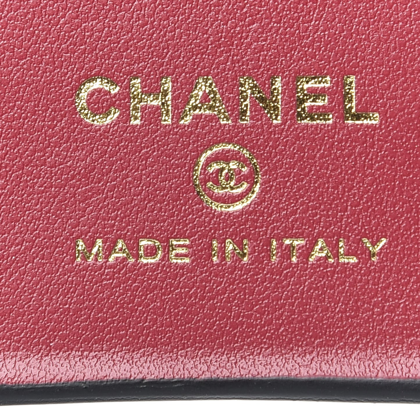 Shiny Goatskin Quilted 19 iPhone XI Pro Holder With Chain Black