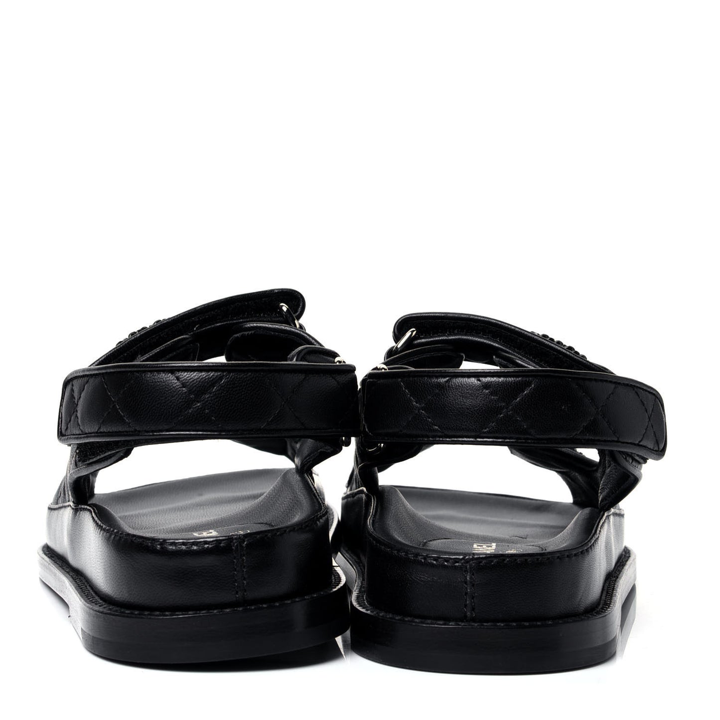 Lambskin Velcro Dad Sandals 36 Black