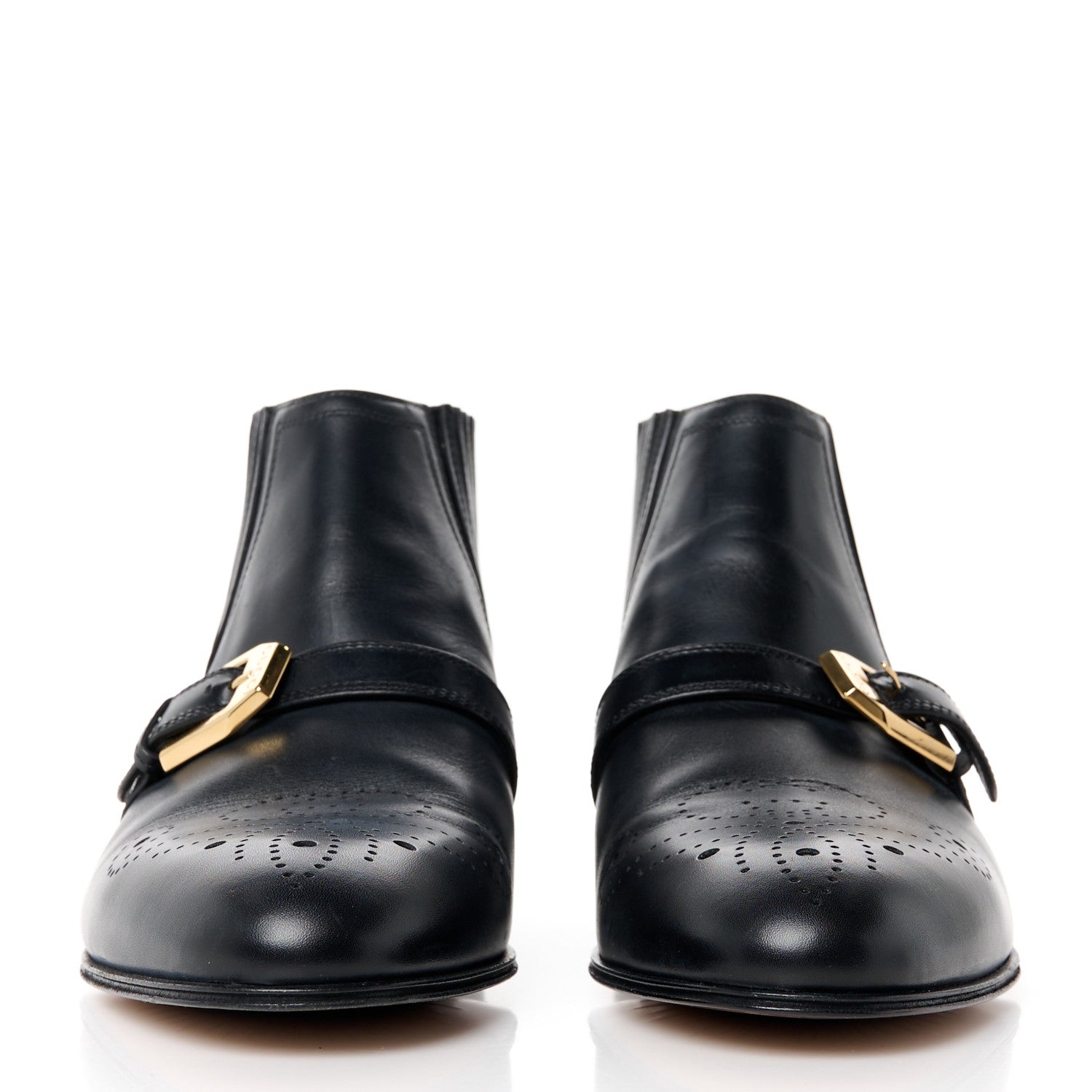 Gucci Waxed Calfskin Womens Ankle Boots 36 Black 2 of 10