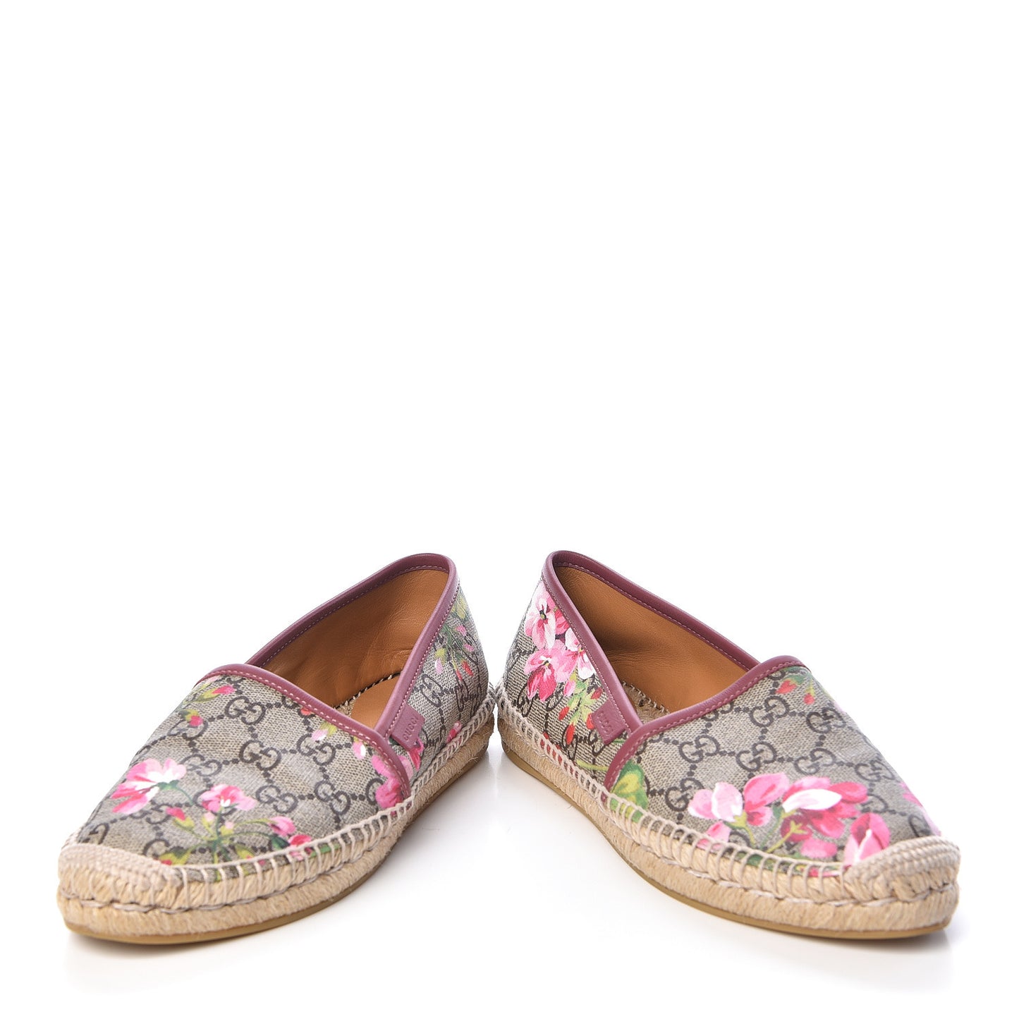 GG Supreme Monogram Blooms Espadrilles 37.5 Beige Multicolor Dry Rose