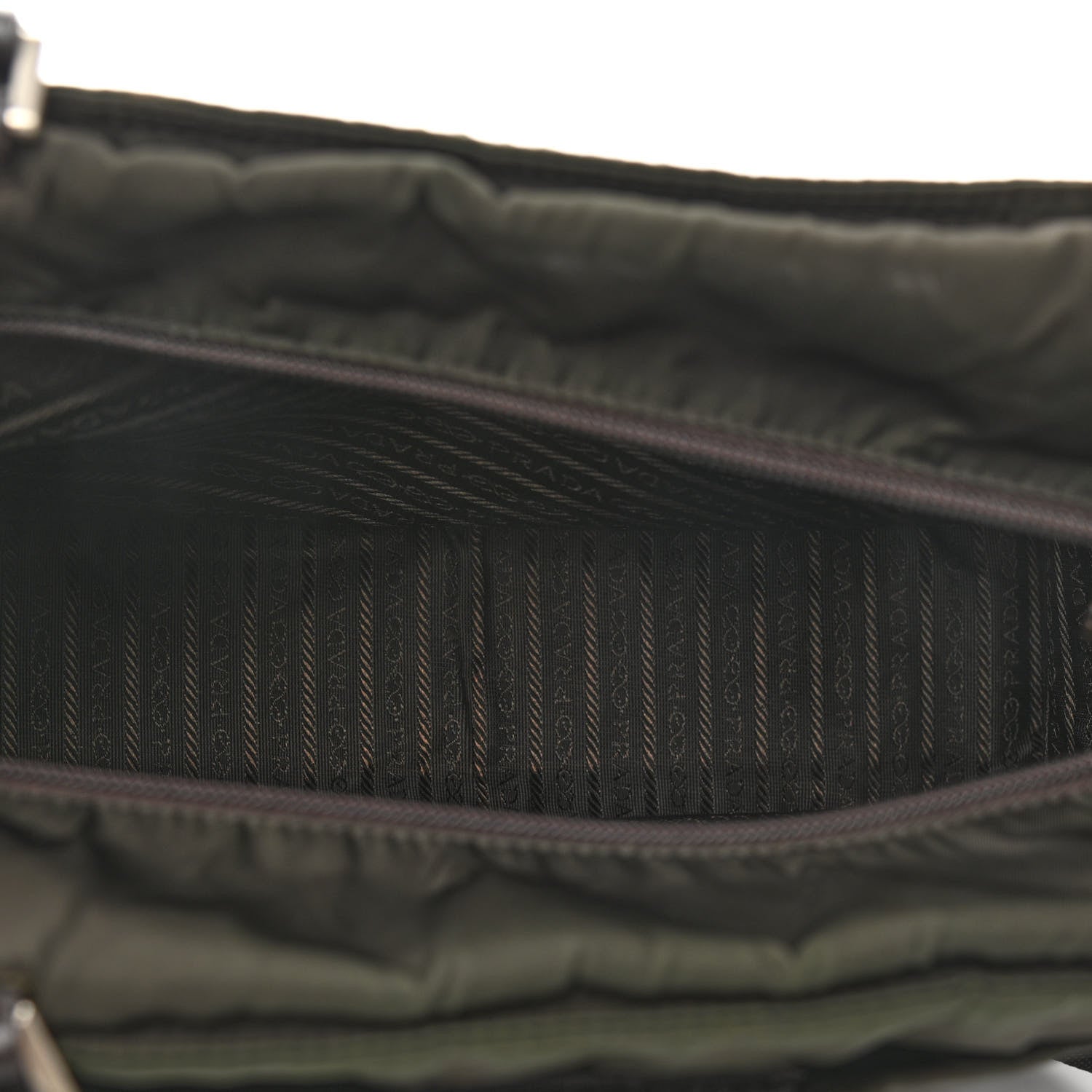 Prada Tessuto Nylon Soft Calfskin Shopping Tote Ebano 7 of 9