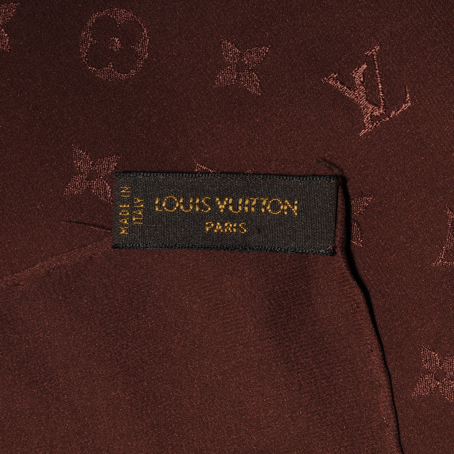 Silk Monogram Monaco Scarf Brown