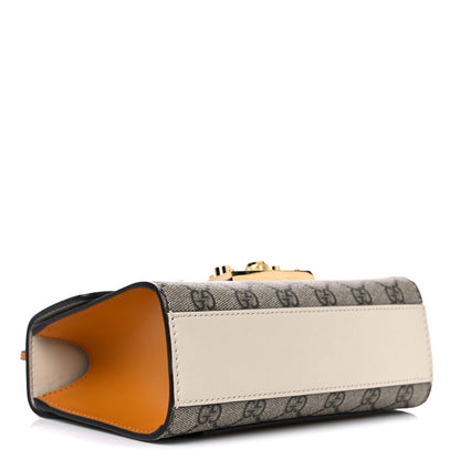 Gucci GG Supreme Monogram Calfskin Small Padlock Shoulder Bag Beige Mystic White Sun Oil 4 of 17