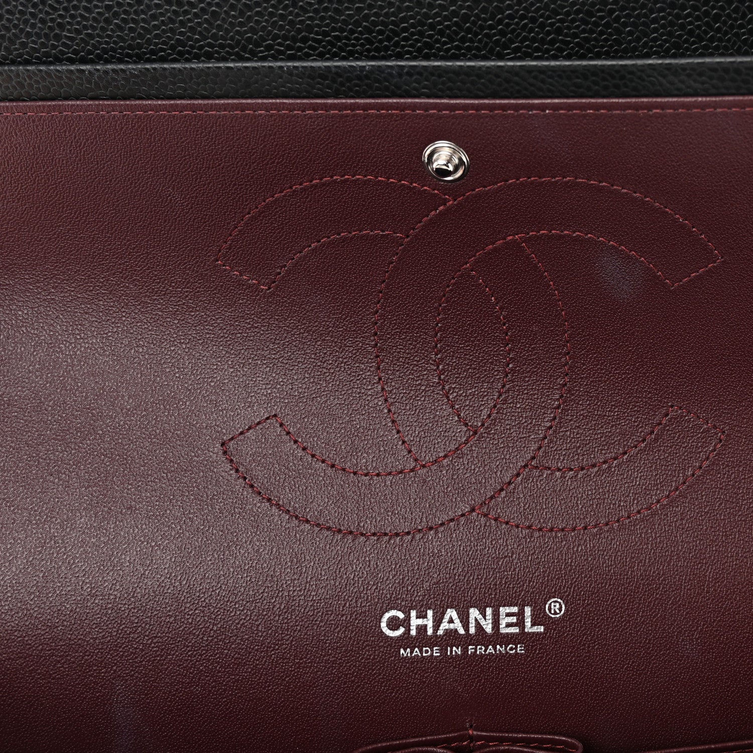 Chanel Caviar Quilted Jumbo Double Flap Black 13 of 14