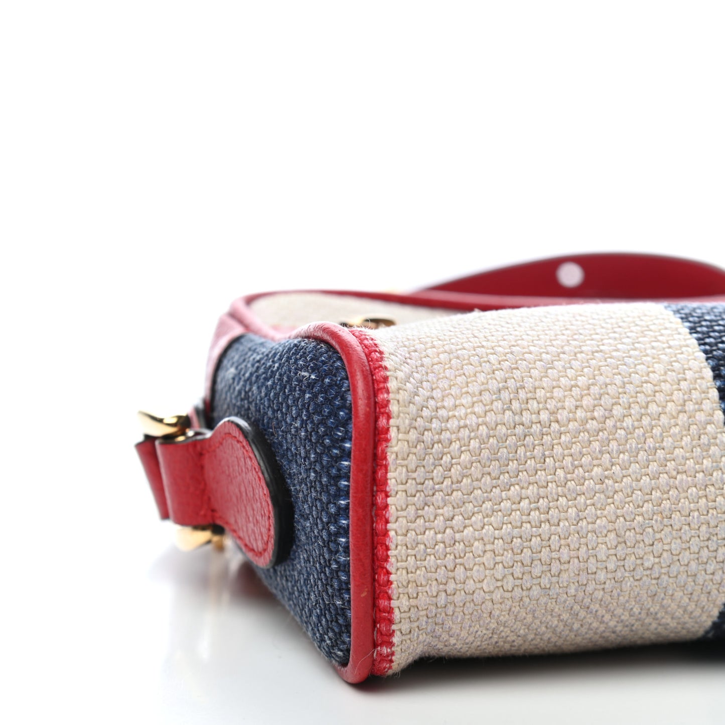 Canvas Sylvie Stripe Mini Ophidia Camera Bag Mystic White Hibiscus Red Maritime