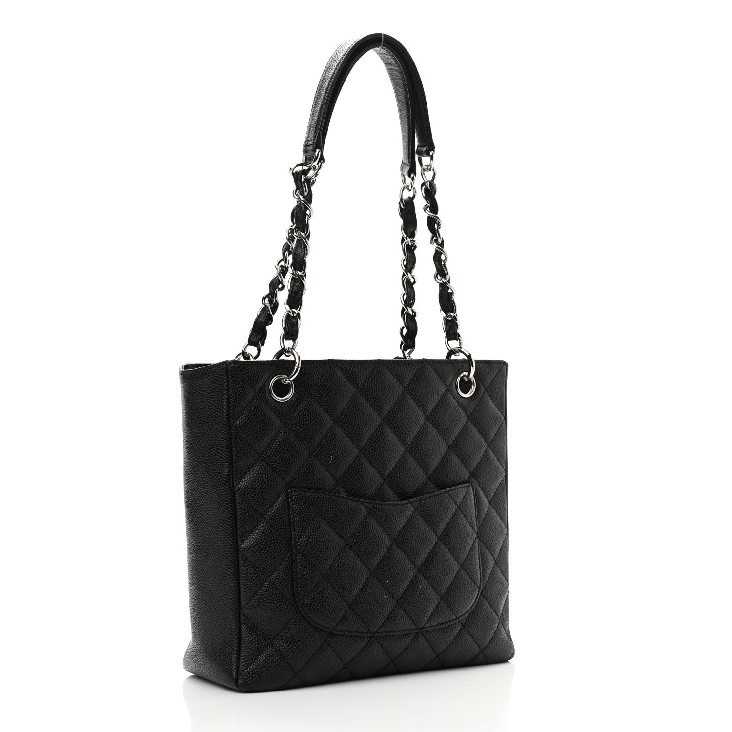 Chanel Caviar Quilted Petit Shopping Tote PST Black 3 of 11