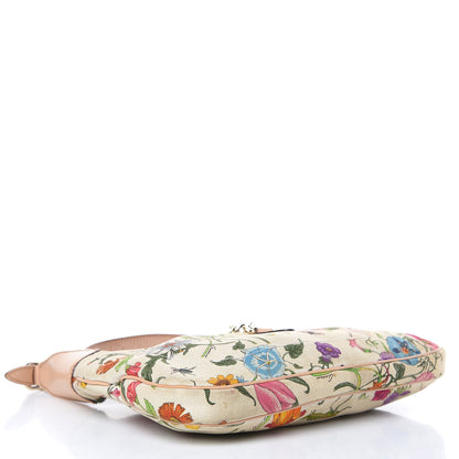 Gucci Canvas Floral Flora Small Jackie O Hobo White 4 of 19