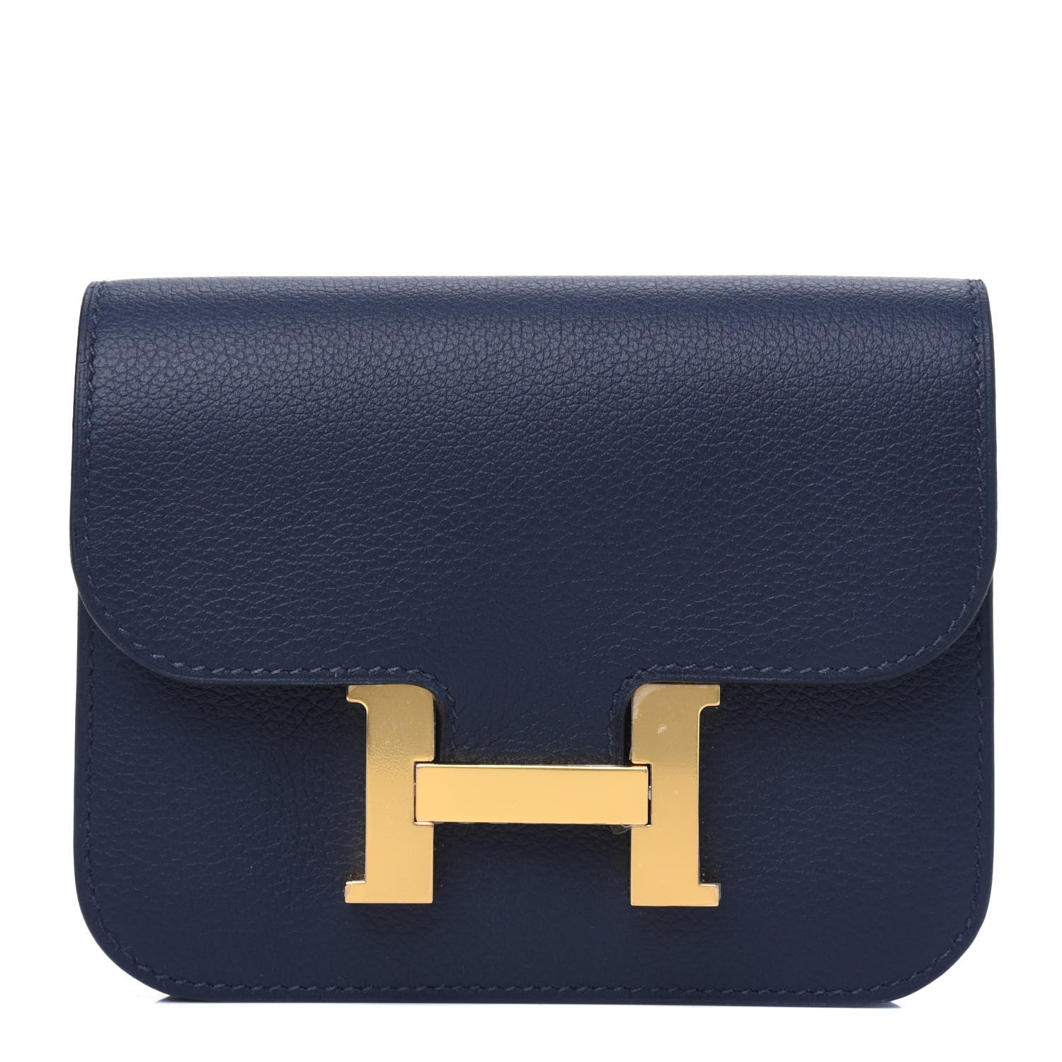 Hermes Evercolor Constance Slim Wallet Bleu Nuit 2 of 6