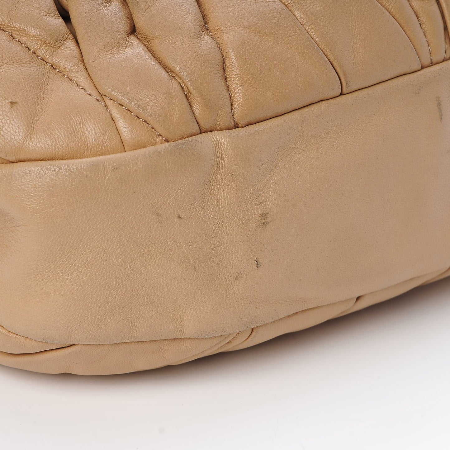 Nappa Matelasse Coffer Hobo Beige