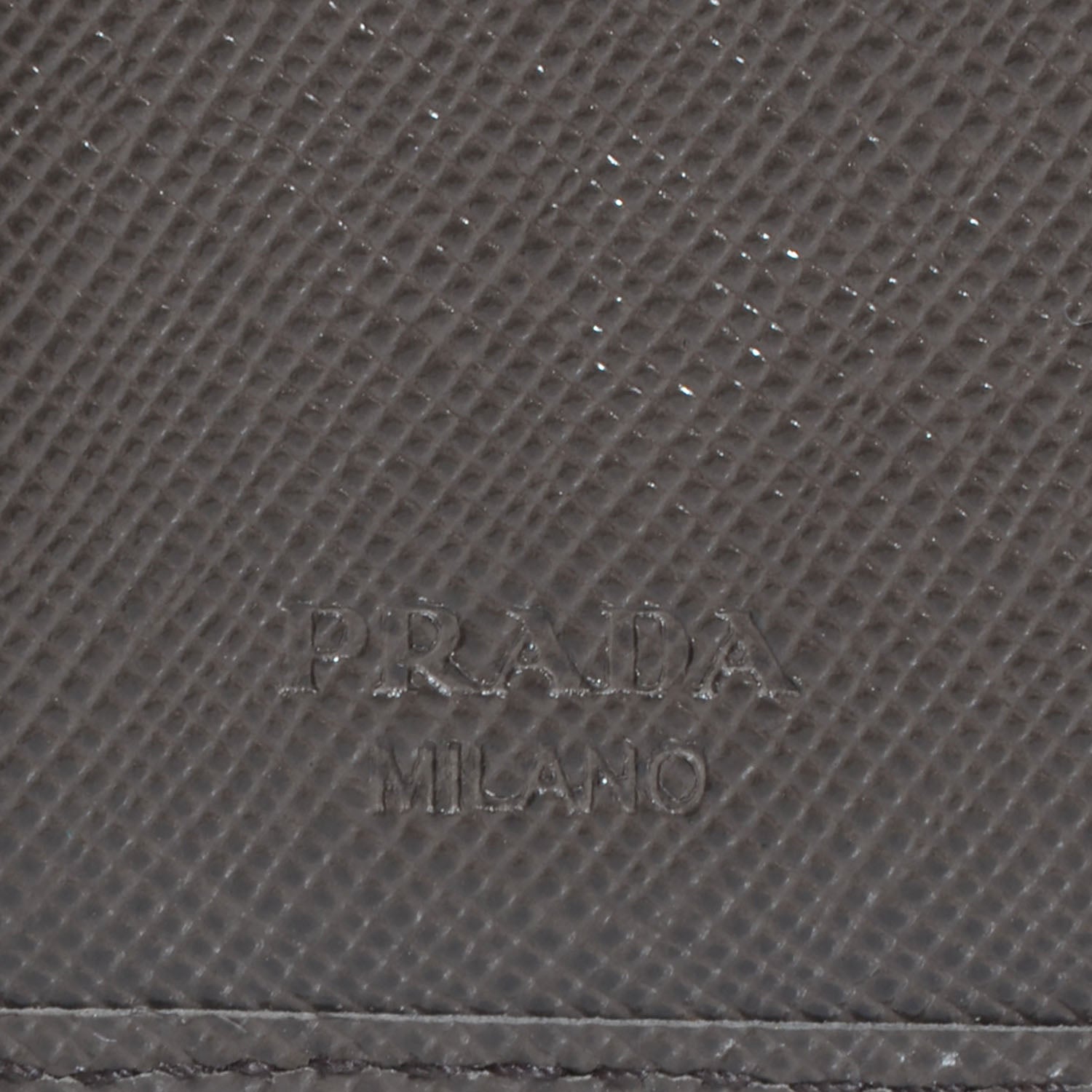 Prada Saffiano Metal Tri-Fold Wallet Grafite 5 of 7