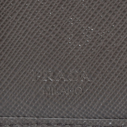 Prada Saffiano Metal Tri-Fold Wallet Grafite 5 of 7