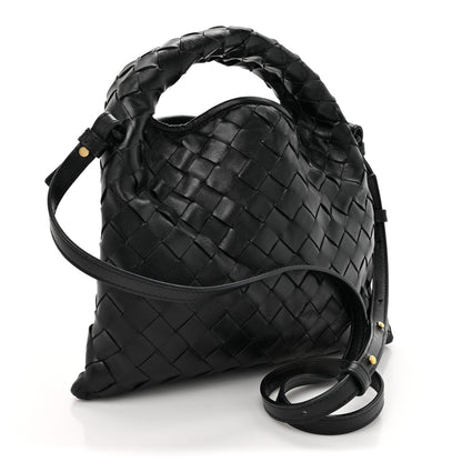 Bottega Veneta Calfskin Intrecciato Mini Hop Black 3 of 10