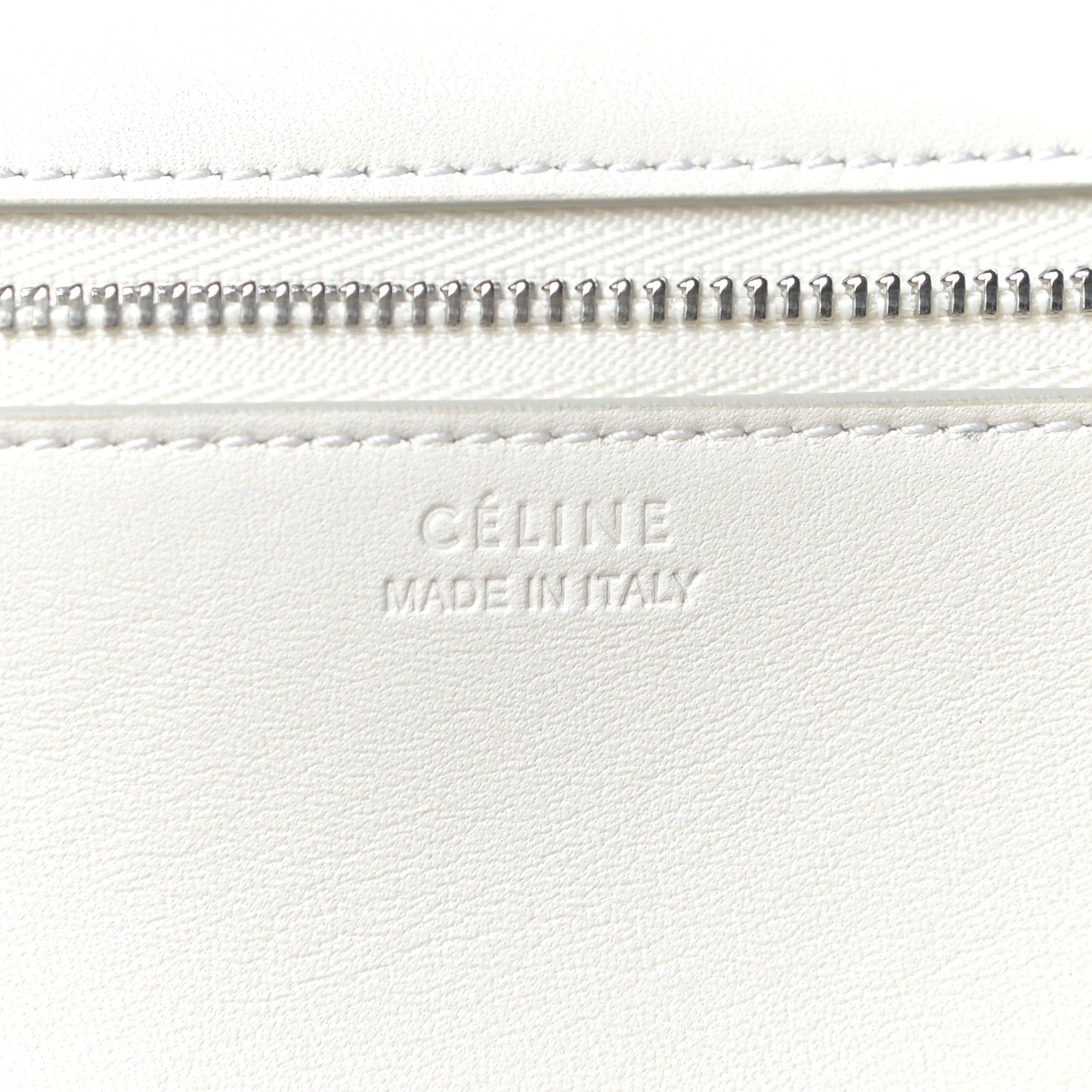 Calfskin Clasp Horizontal Cabas White