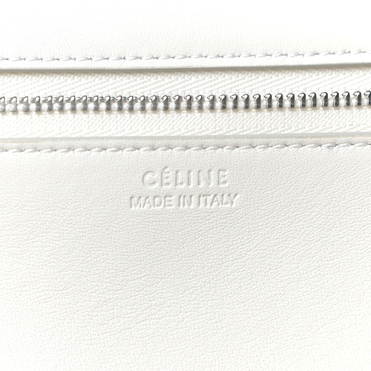 Celine Calfskin Clasp Horizontal Cabas White 8 of 20