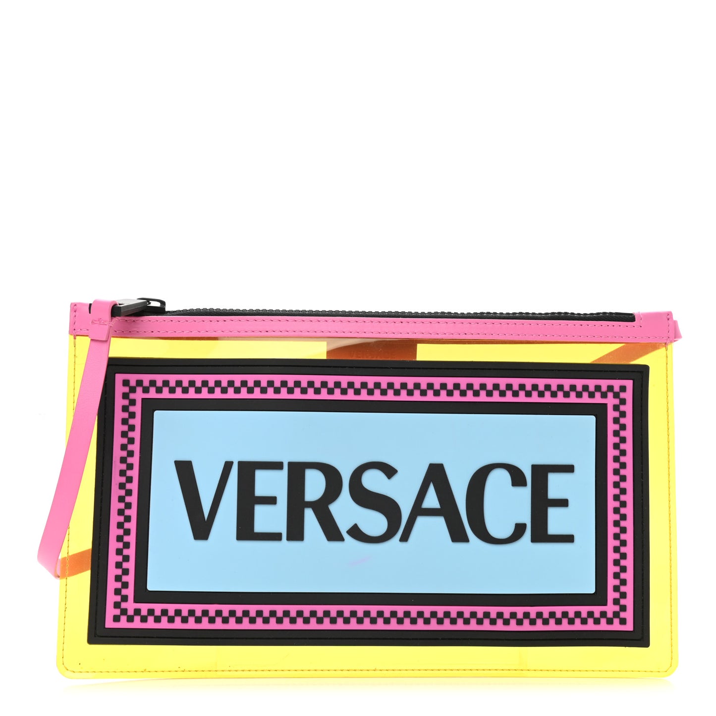 Vinyl Rubber Calfskin 90s Logo Pouch Multicolor