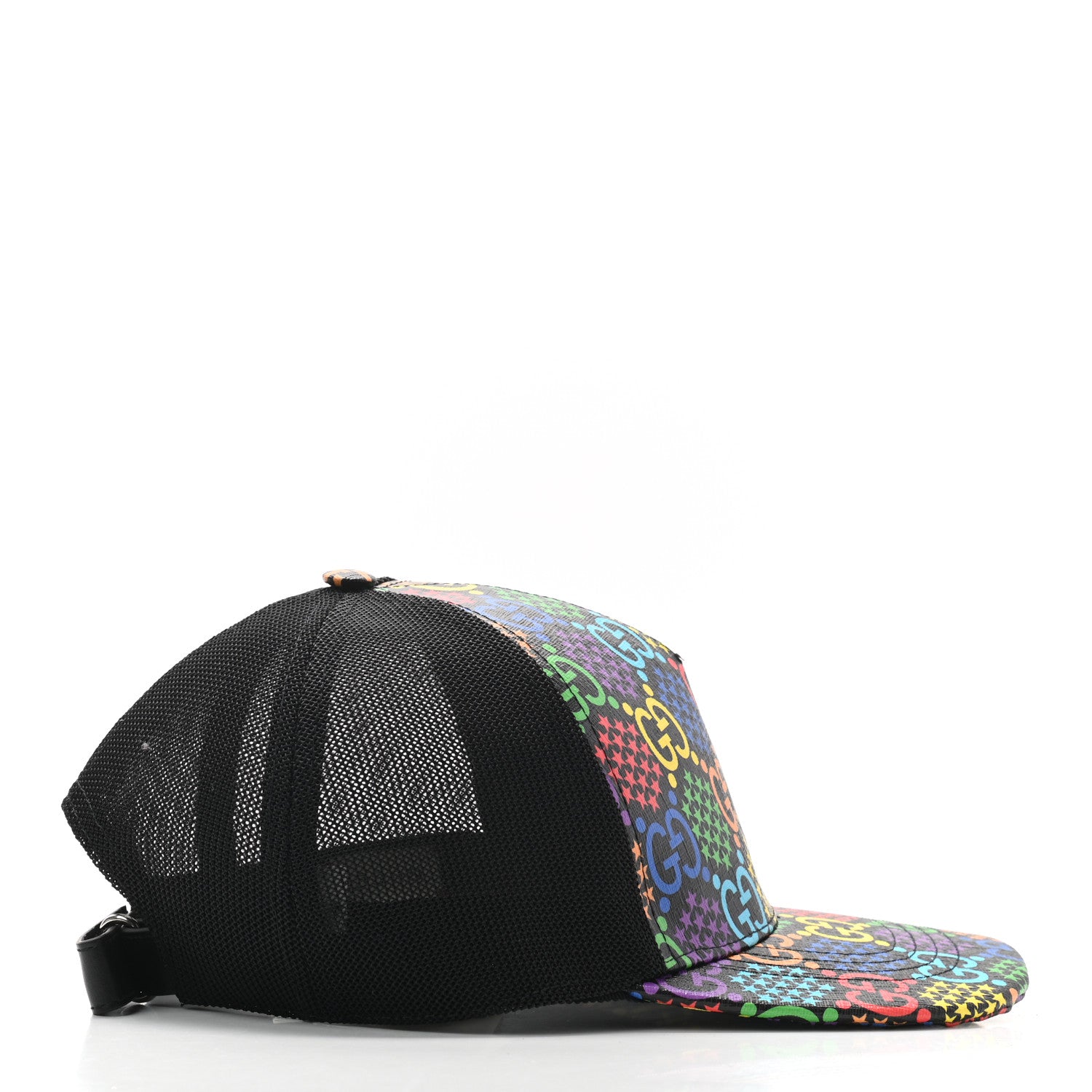 Gucci GG Supreme Monogram Psychedelic Baseball Hat L 59 Black 4 of 7