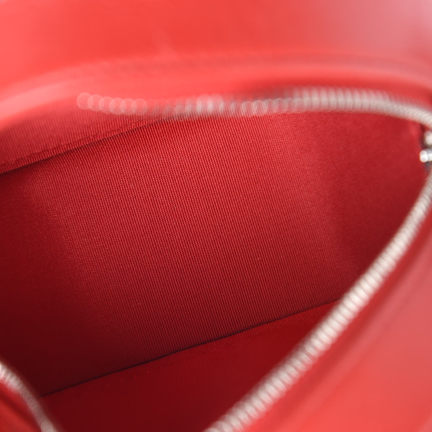 Chanel Lambskin Camellia Quilted Round Clutch With Chain Red 5 of 11