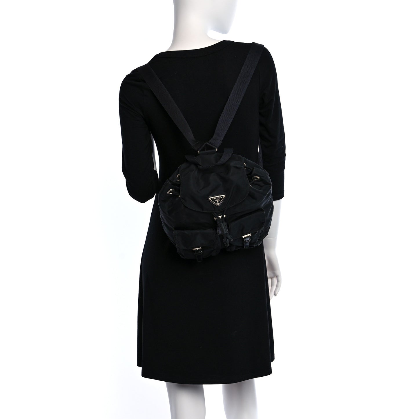 Tessuto Nylon Vela Small Backpack Black