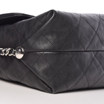 Chanel Grained Calfskin Stitched Medium Braided With Style Flap Black 9 of 10