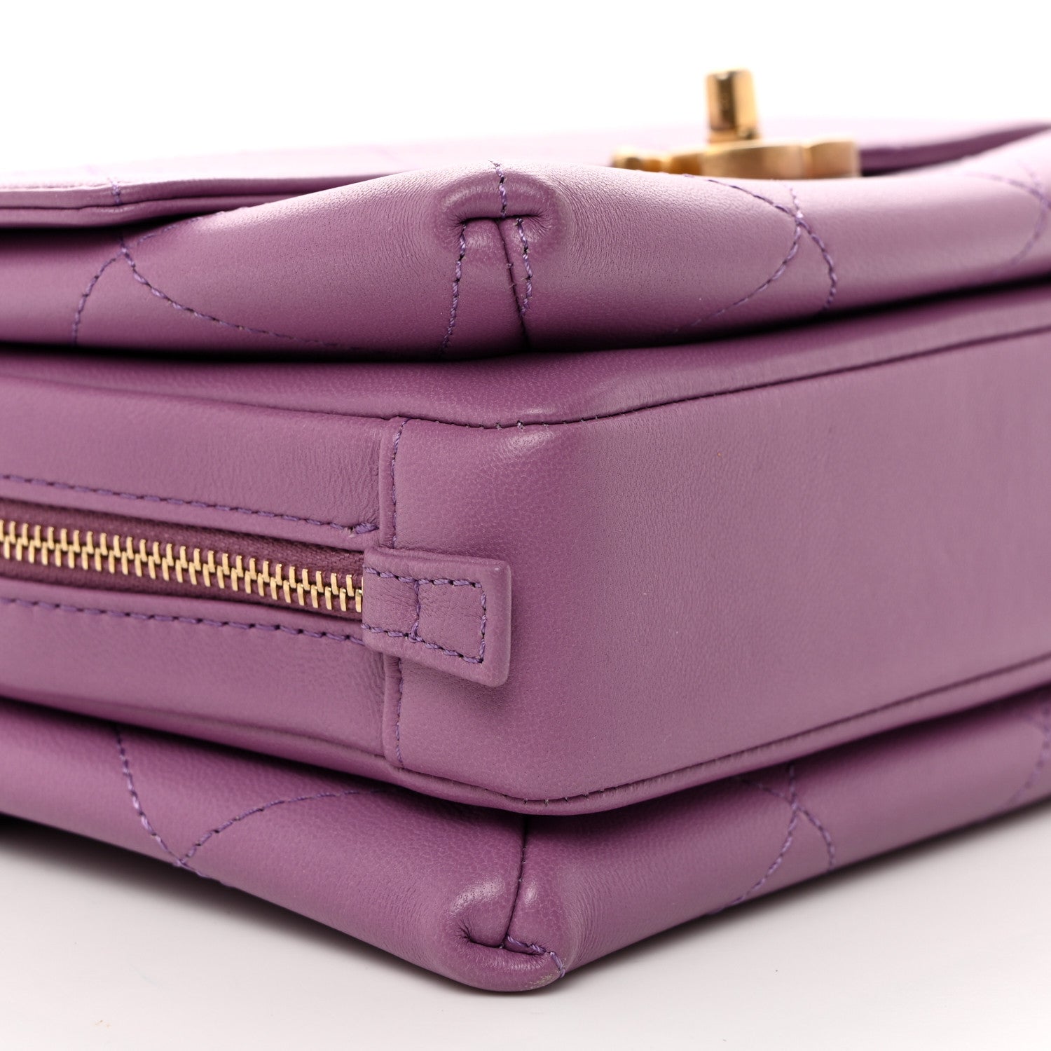 Chanel Lambskin Sleek And Chic Flap Purple 9 of 10