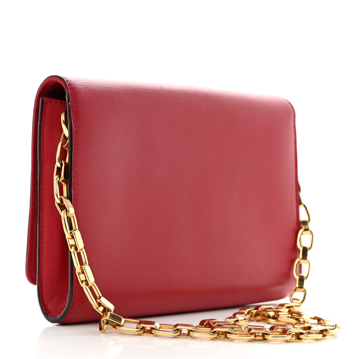 Calfskin Chain Louise MM Red