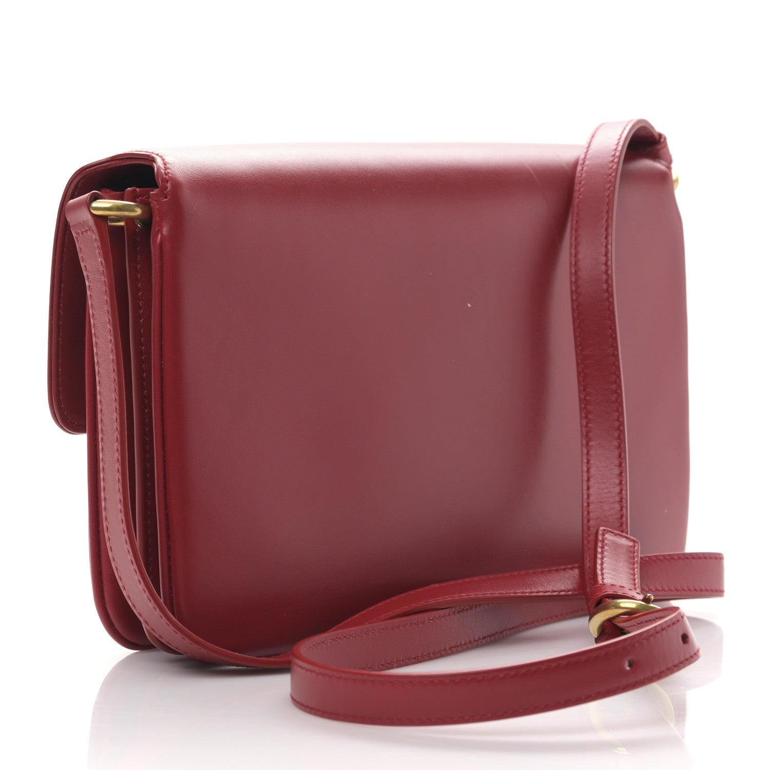 Saint Laurent Smooth Calfskin Le Maillon Satchel Rouge Eros 3 of 8