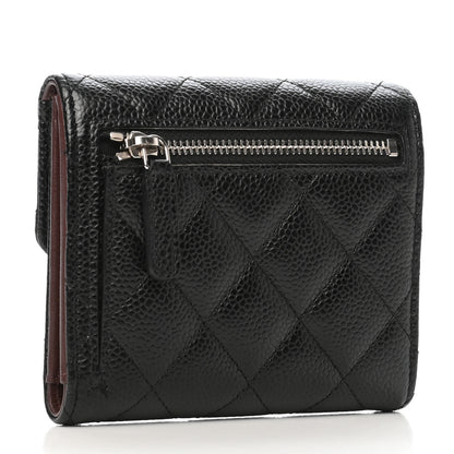 Chanel Caviar Quilted Compact Flap Wallet Black 3 of 7