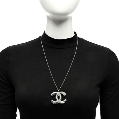 Chanel Resin CC Necklace Silver 2 of 5