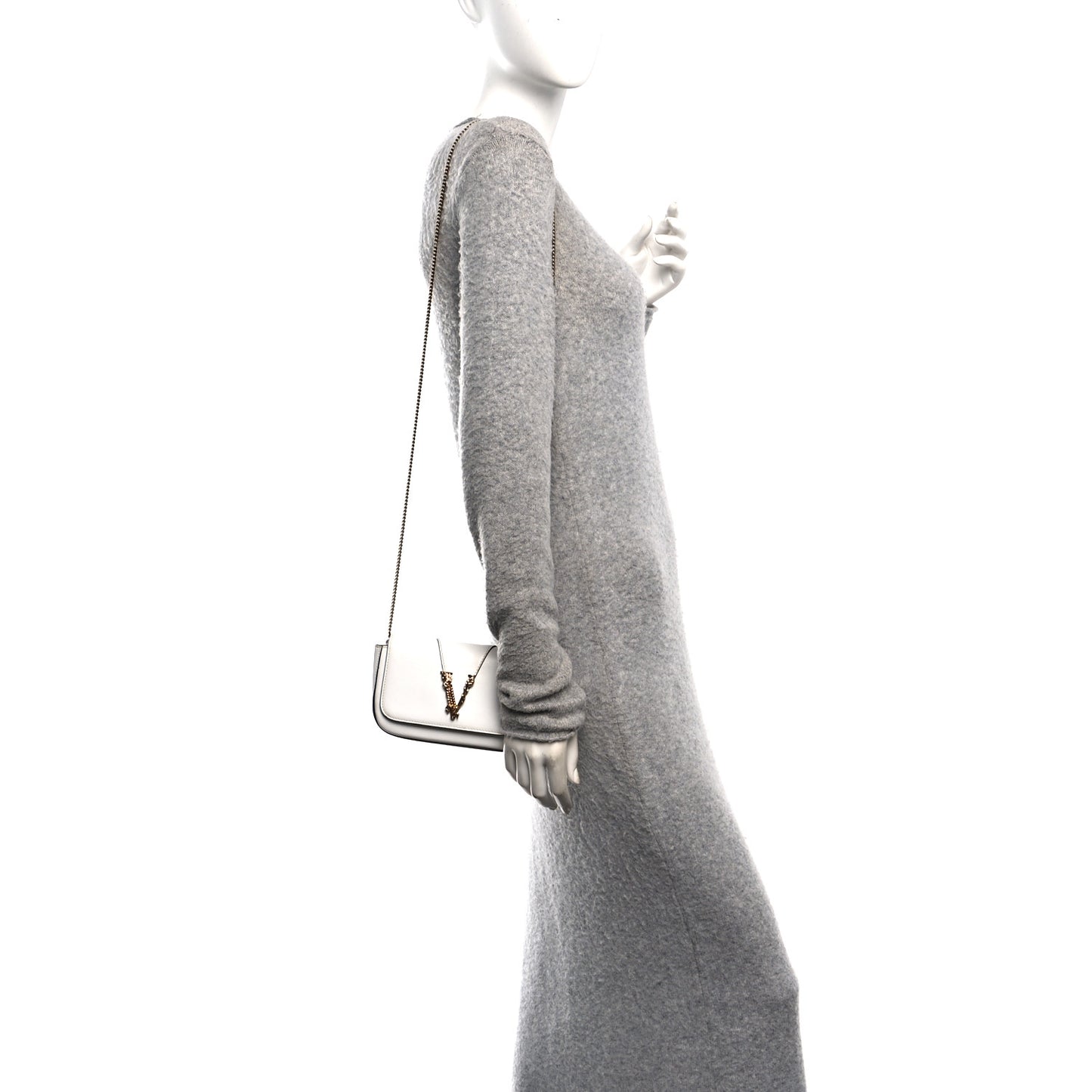 Vitello Virtus Mini Chain Bag White