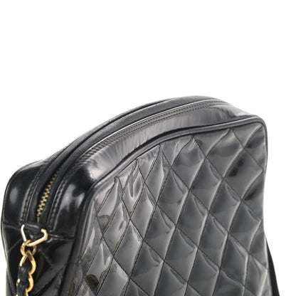 Chanel Patent Quilted Tassel Camera Case Black 5 of 6