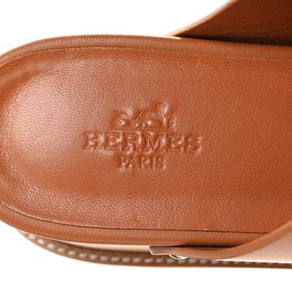 Hermes Calfskin Ellipse Mules 36 Marron Glaise 8 of 8
