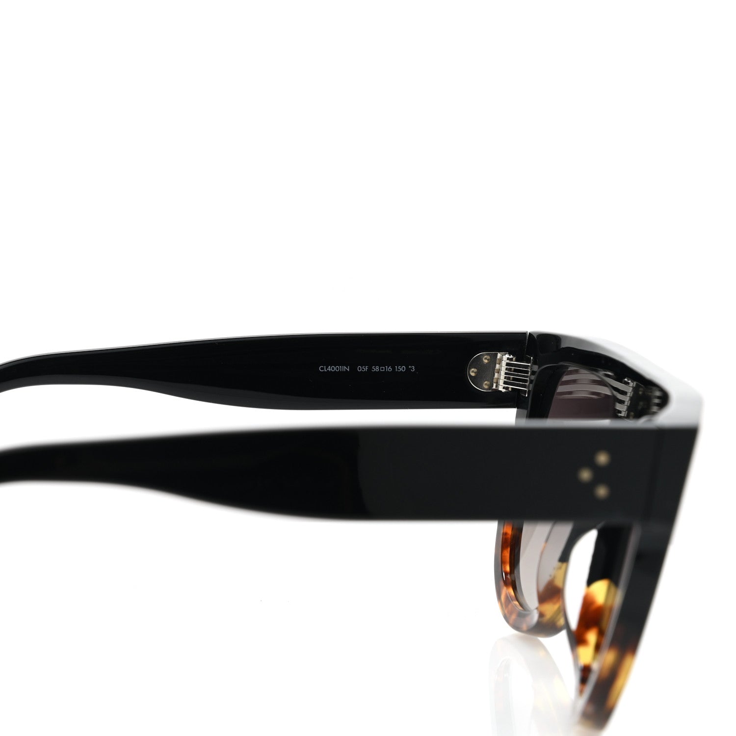 Celine Shadow Sunglasses CL 4001IN Black Havana 7 of 9