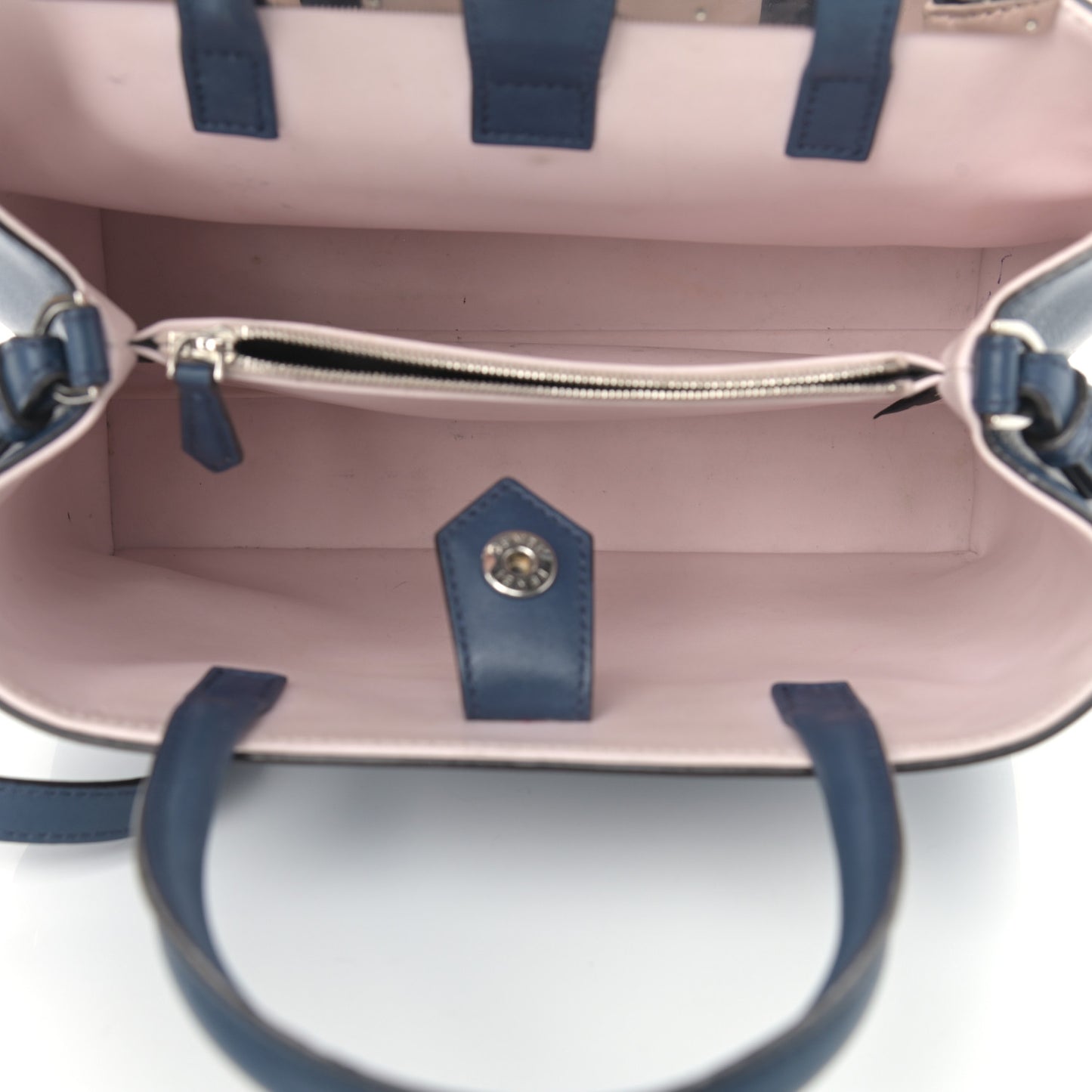 Vitello Dolce Century Petite 2Jours Tote Blue Rosa Doll