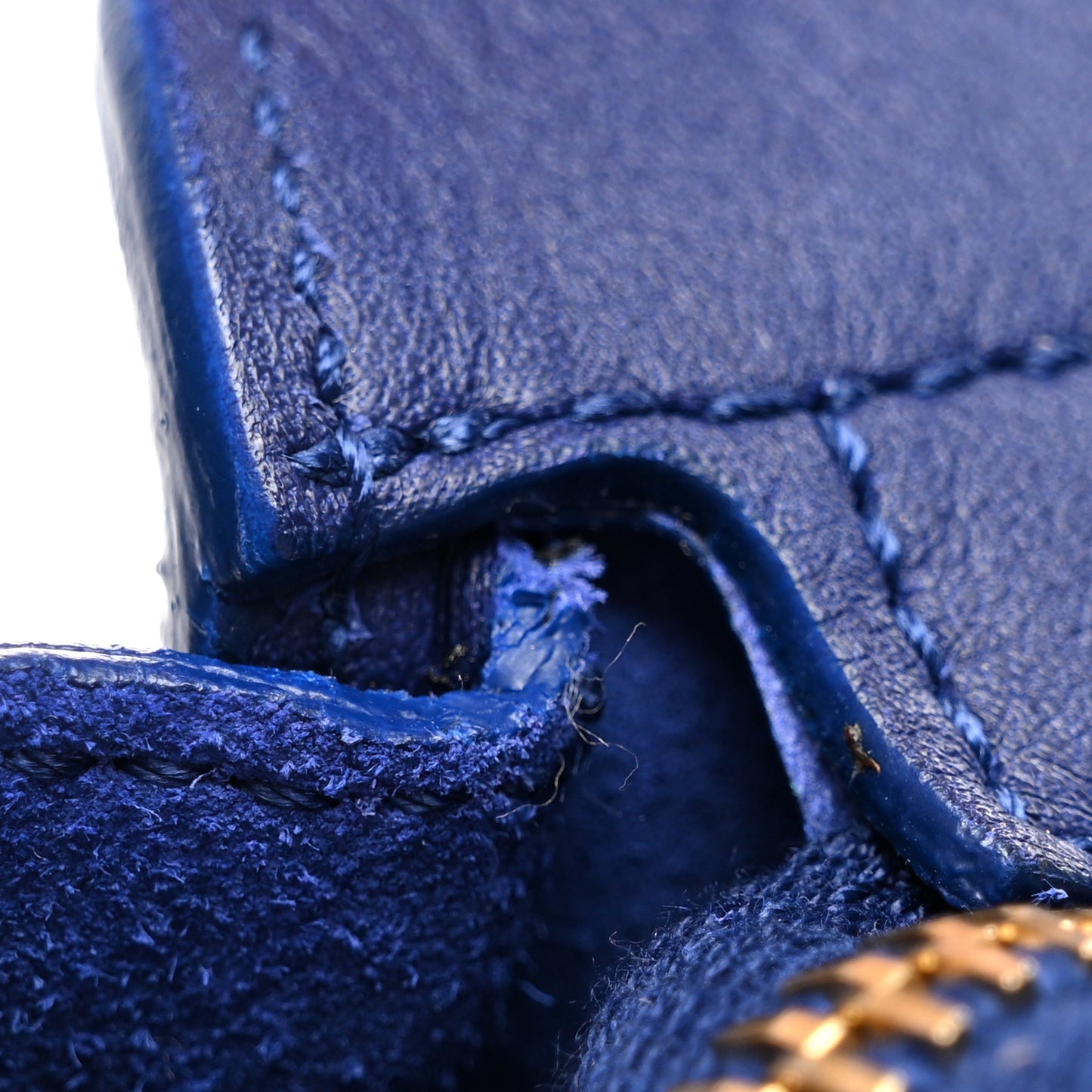 Calfskin Small Classic Y Cabas Navy