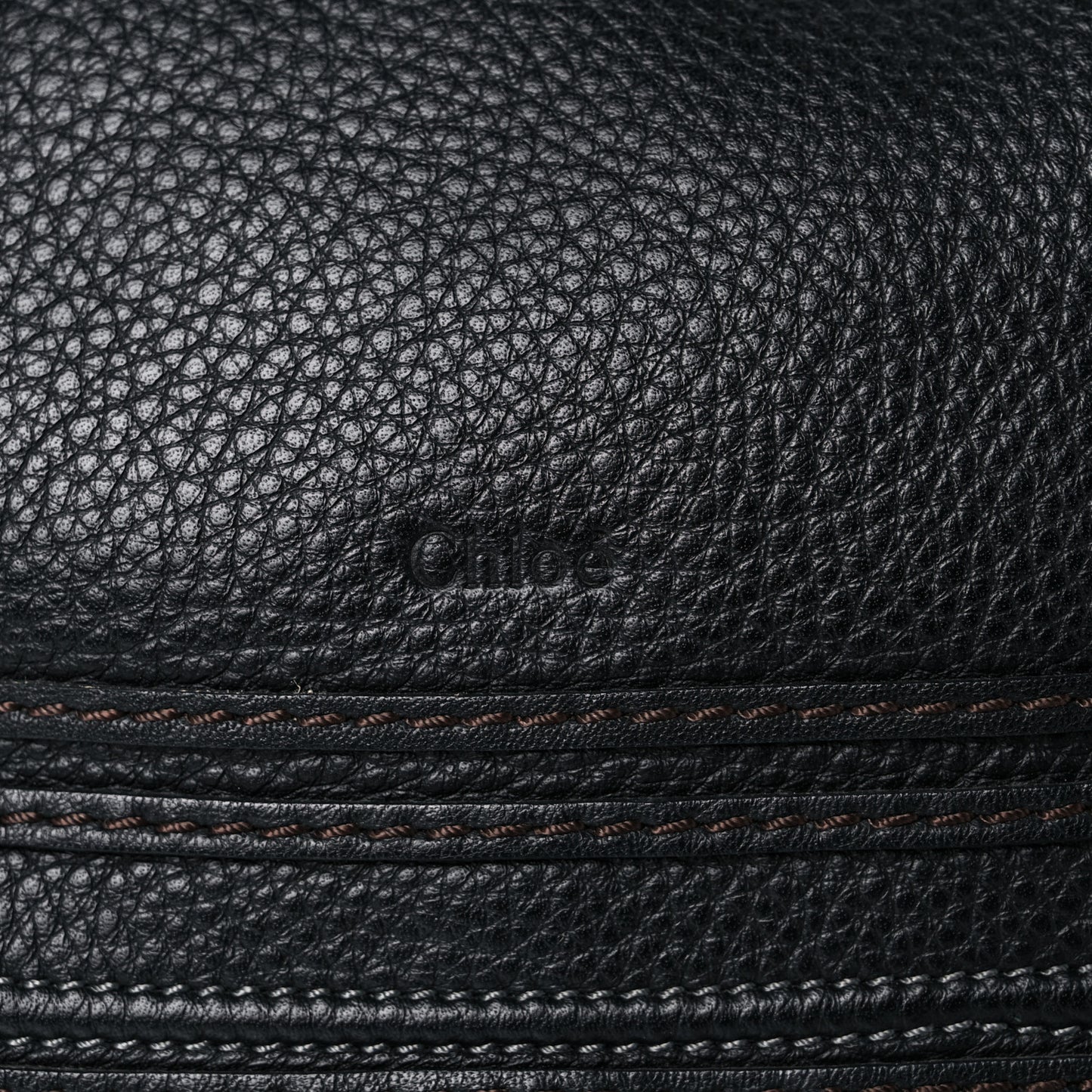 Calfskin Large Marcie Satchel Black