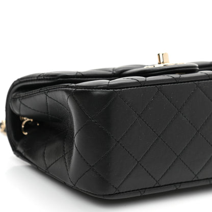 Chanel Lambskin Quilted Enamel Mini Pearl Crush Flap Black 9 of 10
