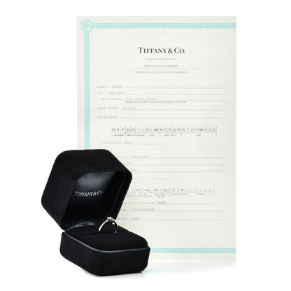 Tiffany Platinum Diamond .18ct Harmony Solitaire Engagement Ring 52 6 6 of 6
