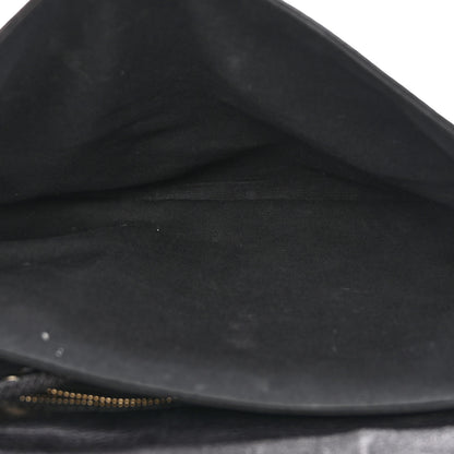 Balenciaga Chevre Gold Metallic Edge Hardware Envelope Clutch Black 5 of 11