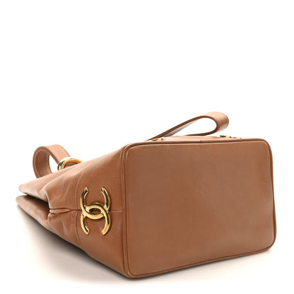 Chanel Calfskin CC Bucket Shoulder Bag Brown 3 of 8