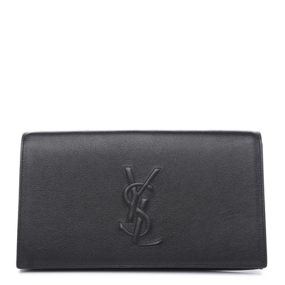 Saint Laurent Calfskin Monogram Large Belle De Jour Clutch Black 1 of 9
