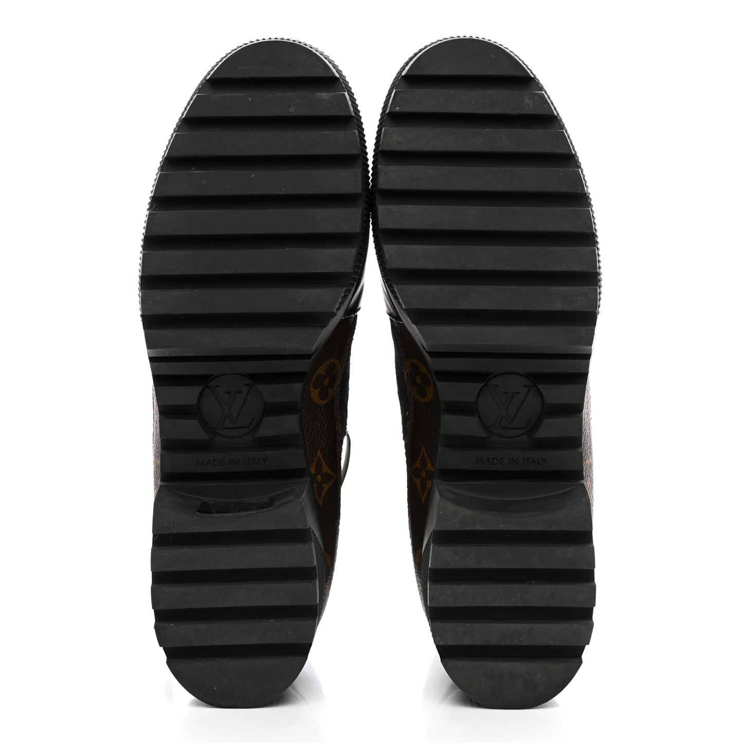Suede Calfskin Monogram Laureate Platform Desert Boots 39 Black