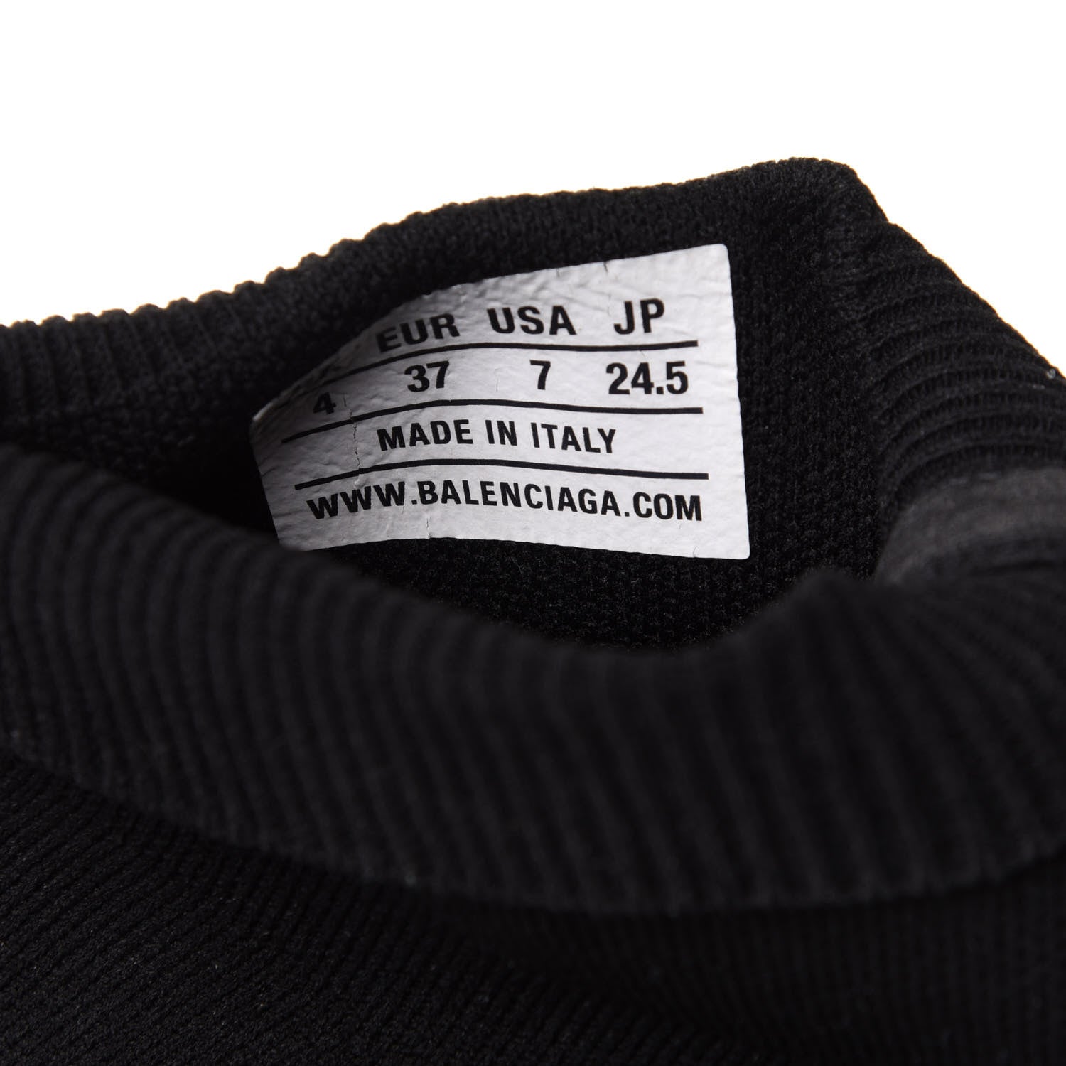 Balenciaga Neoprene Knit Womens Speed Sneakers 37 Black 8 of 9