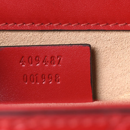 Gucci Guccissima Small Padlock Shoulder Bag Hibiscus Red 7 of 10