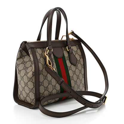 Gucci GG Supreme Monogram Small Ophidia Tote Bag Brown 3 of 12