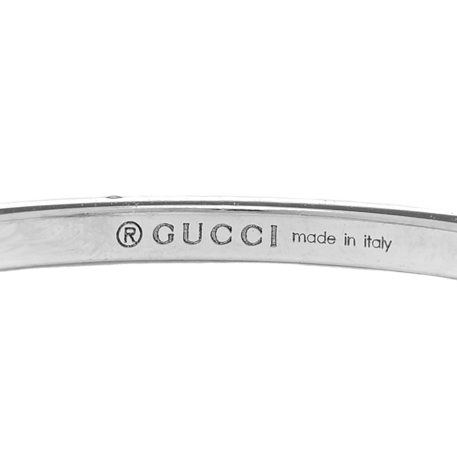 Gucci 18K White Gold Running G Charm Ring 49 4.75 4 of 6
