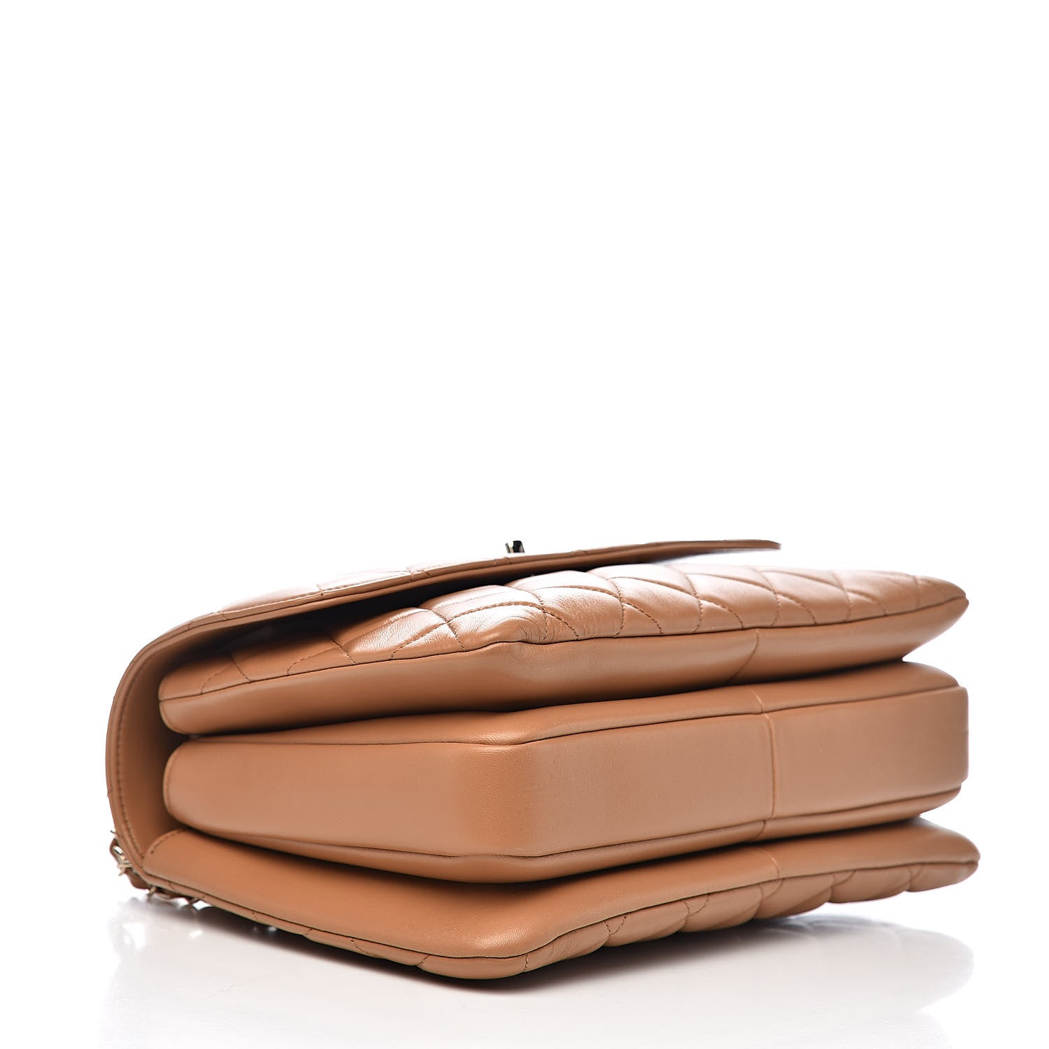 Chanel Lambskin Quilted Medium Trendy CC Flap Dual Handle Bag Light Brown 4 of 10