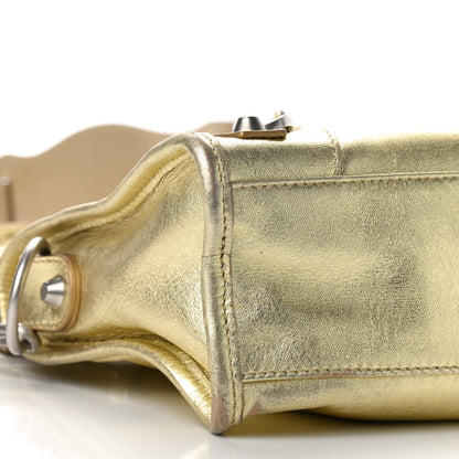 Balenciaga Laminated Agneau Classic Hardware Mini City Gold 9 of 12