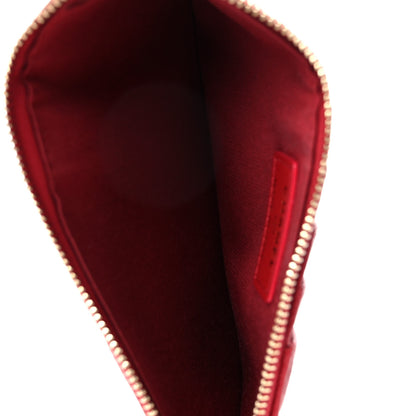 Chanel Caviar Camellia Embossed Classic Flat Wallet Pouch Red 5 of 9