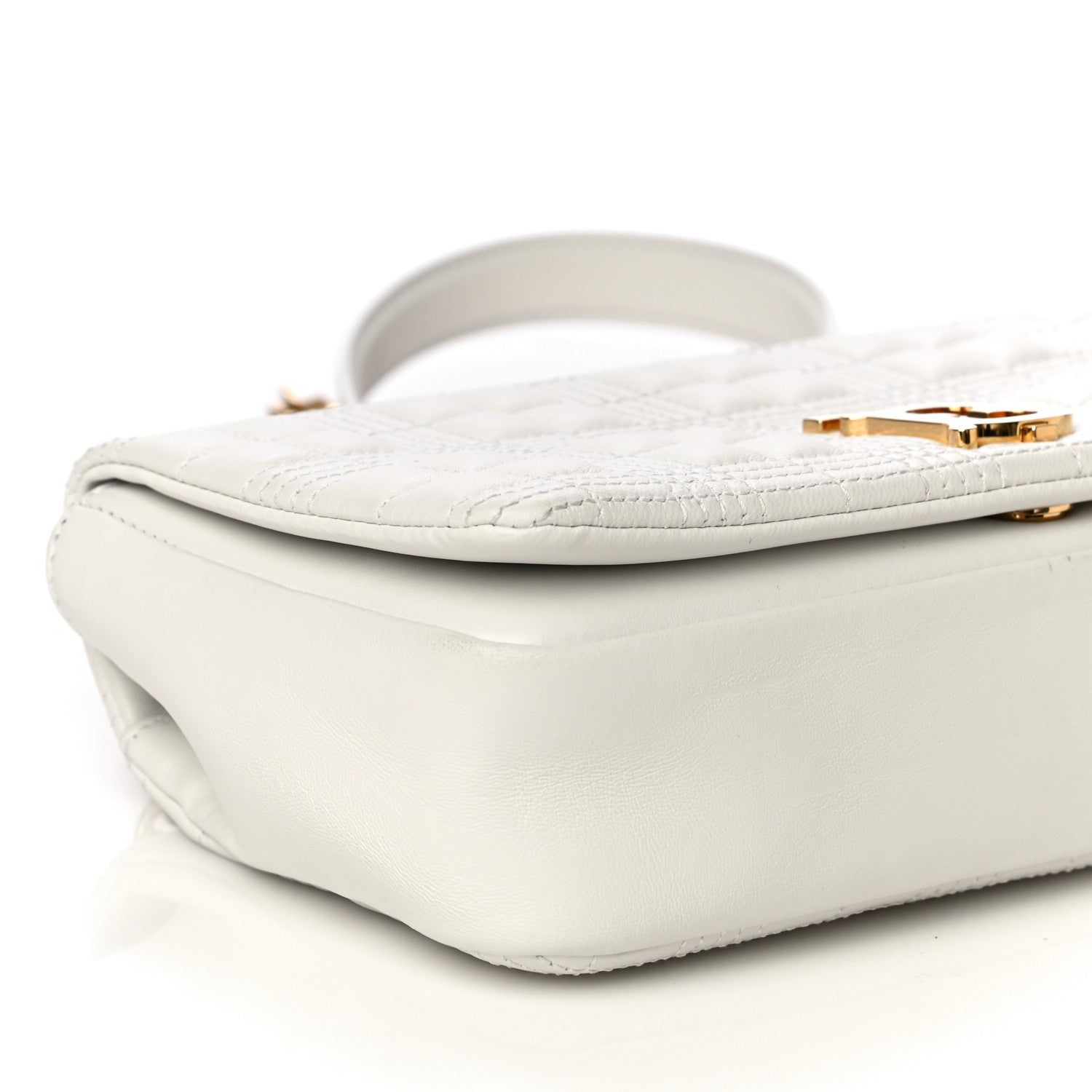 Burberry Lambskin Quilted Small Lola Bag White 8 of 11
